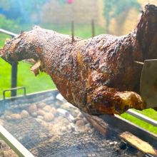 Another beautifully spit roasted whole lamb 