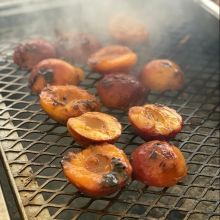 CHAR-GRILLED PEACHES WITH BOURBON BUTTER 